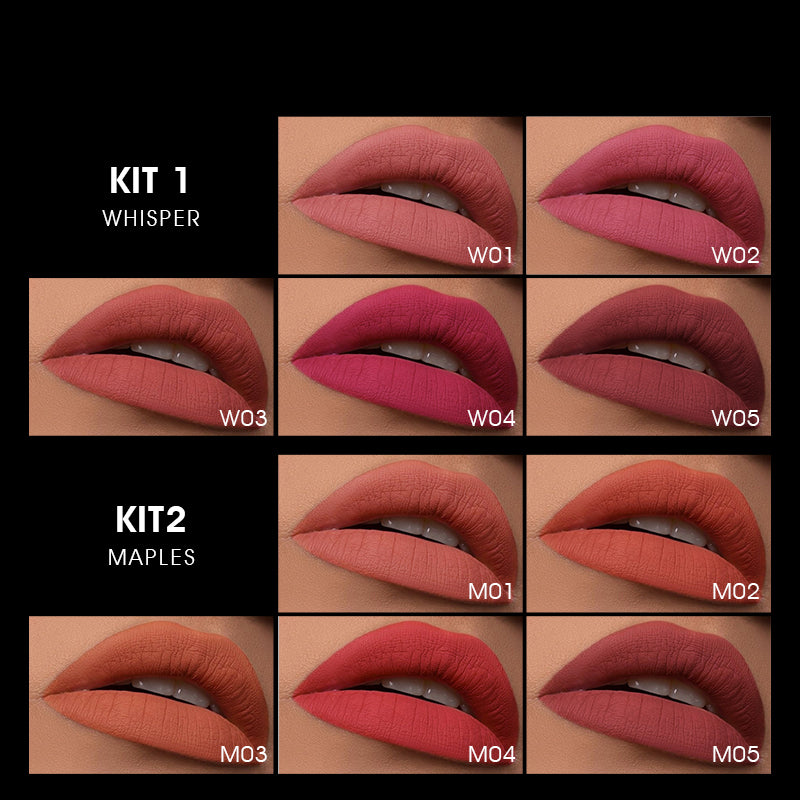Imagic Matte Liquid Lipstick Kit Set Of 5 – Whisper